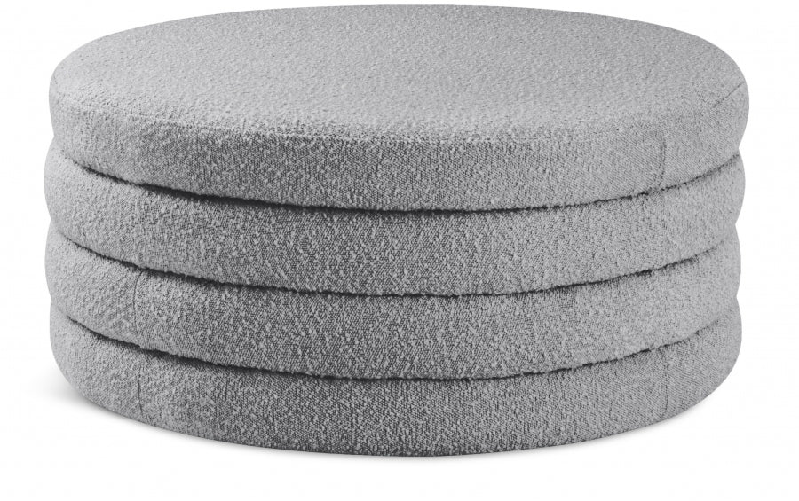 The Heat Boucle Fabric Ottoman