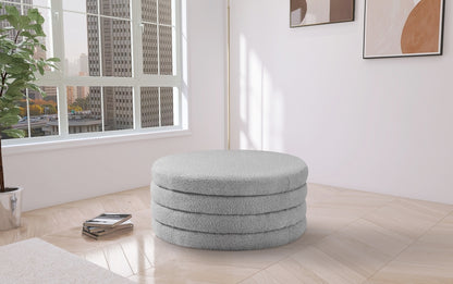 The Heat Boucle Fabric Ottoman