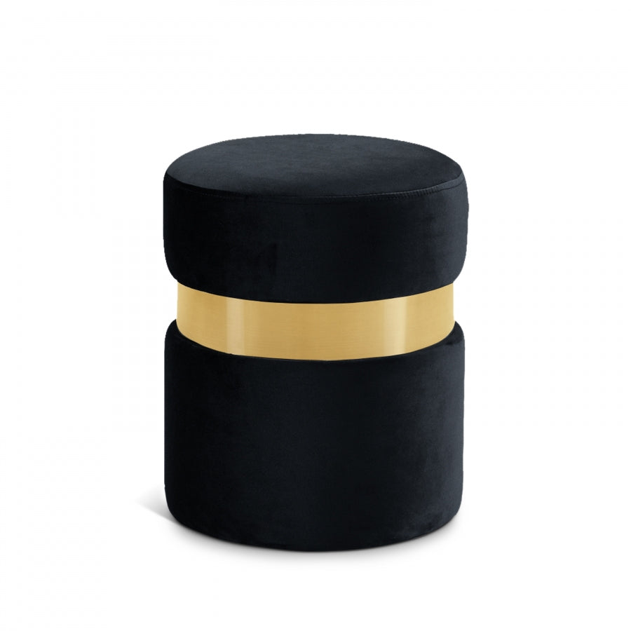 Poetic Style Velvet Ottoman Stool