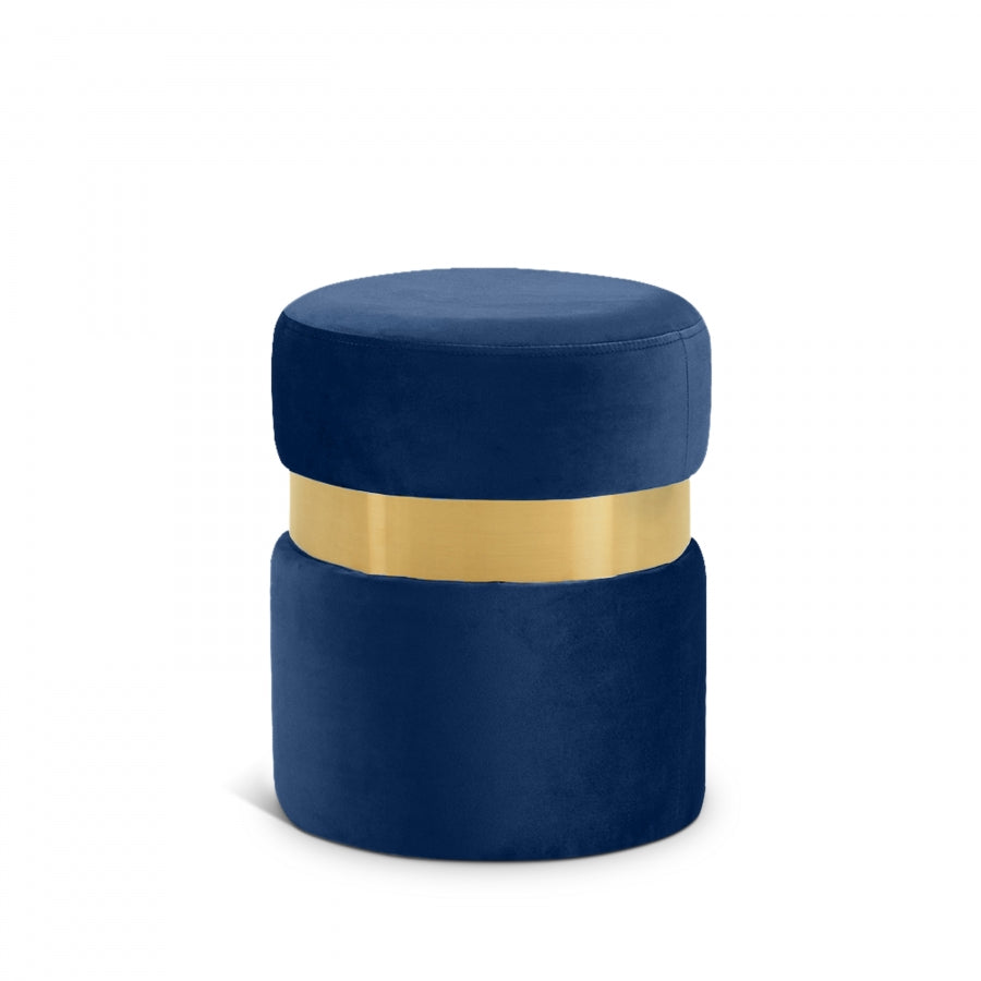 Poetic Style Velvet Ottoman Stool