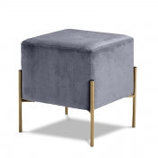 Payton Velvet Ottoman Stool