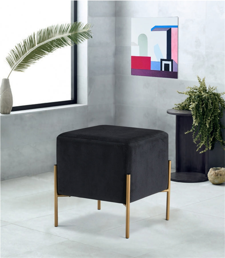 Payton Velvet Ottoman Stool