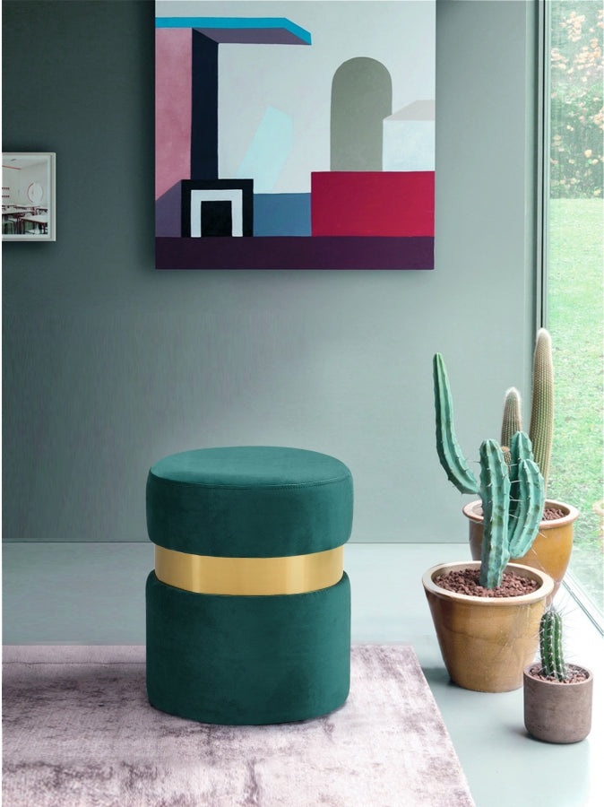 Poetic Style Velvet Ottoman Stool