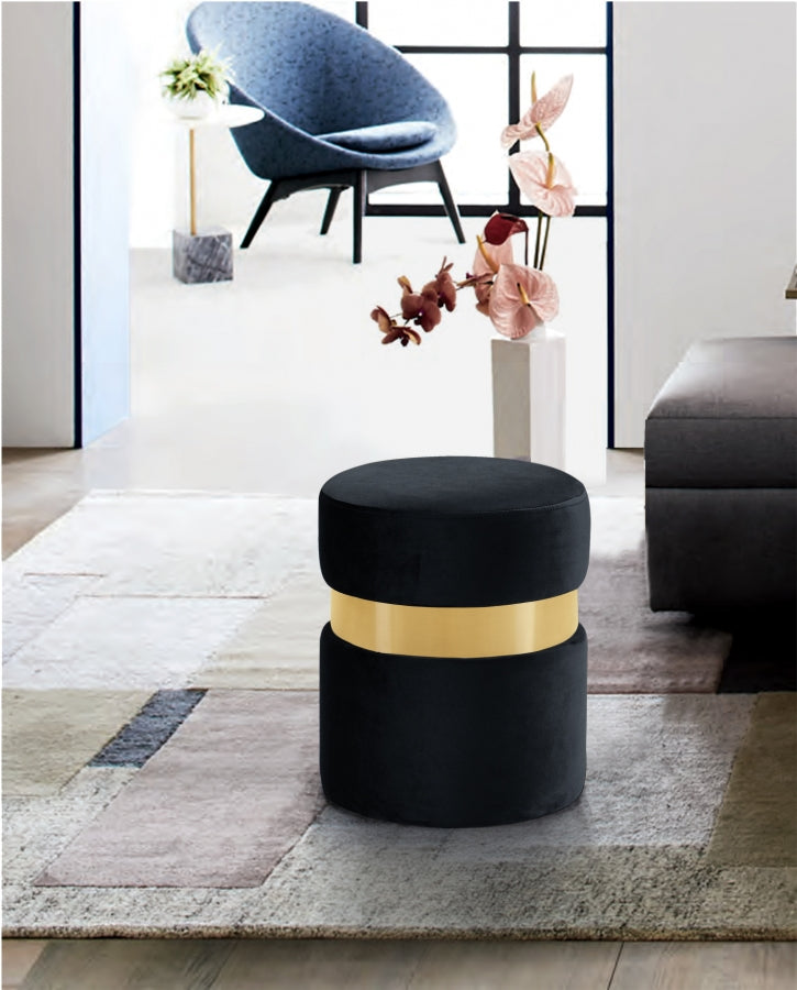 Poetic Style Velvet Ottoman Stool