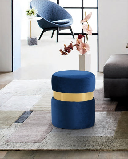 Poetic Style Velvet Ottoman Stool