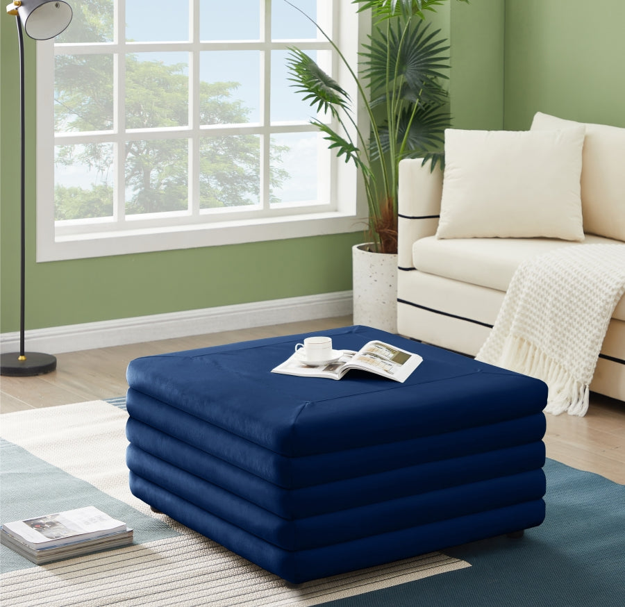 Duren Velvet Ottoman