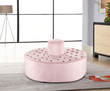 Accessible Velvet Ottoman