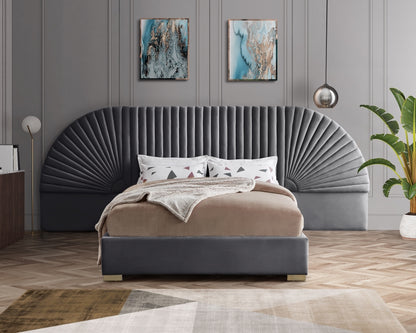 Blanco Velvet Bed